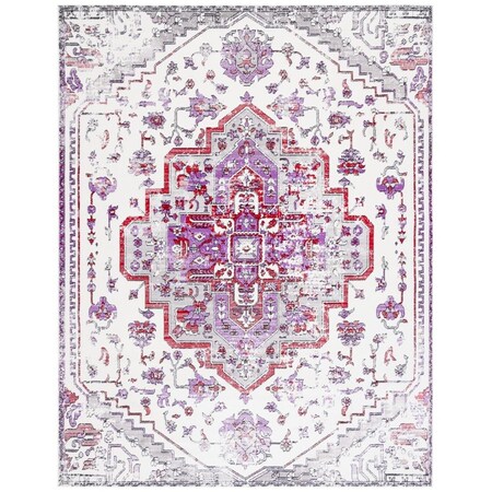 Safavieh 8 x 10 ft. Skyler Power Loomed Rectangle Area Rug Ivory & Purple SKY111V-8